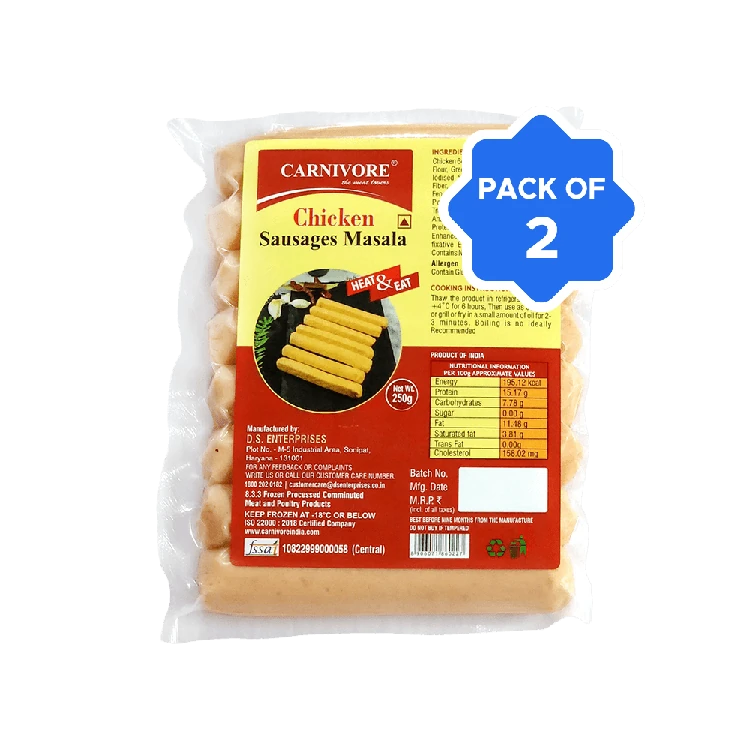 Carnivore Masala Chicken Sausage - Pack of 2