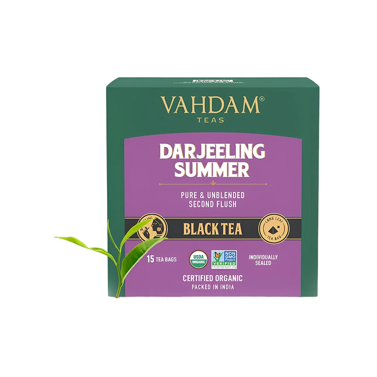 Vahdam Organic Darjeeling Summer Black Tea Bags