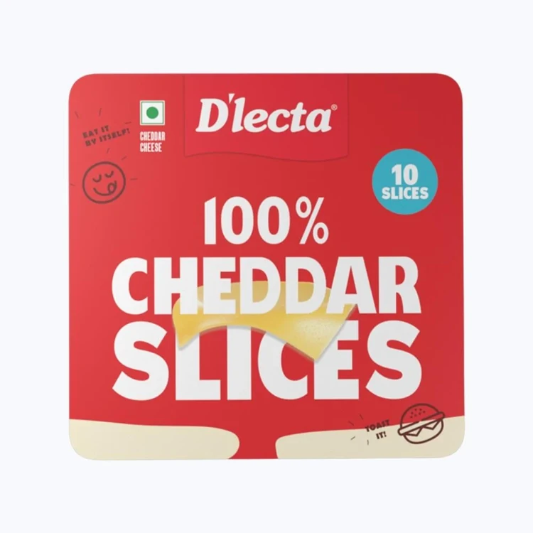 D'lecta 100% Cheddar Cheese Slices
