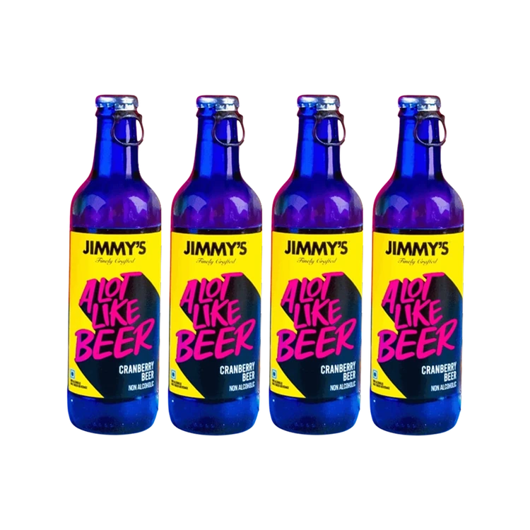 Jimmy's Cranberry Non-Alcoholic Beer - Pack of 4