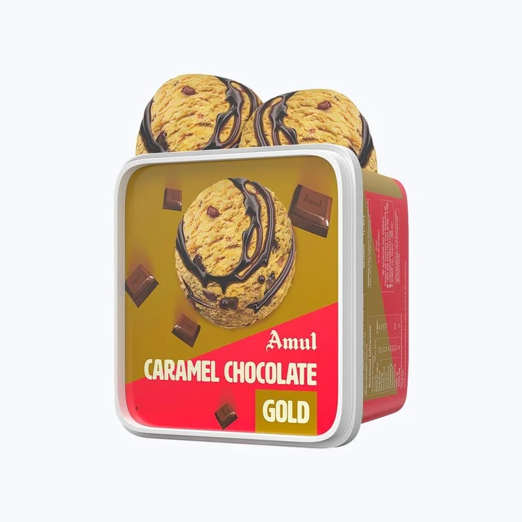 Amul Gold Caramel Chocolate Ice Cream Tub