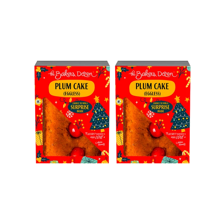 The Baker's Dozen Plum Cake (Eggless) - Pack of 2