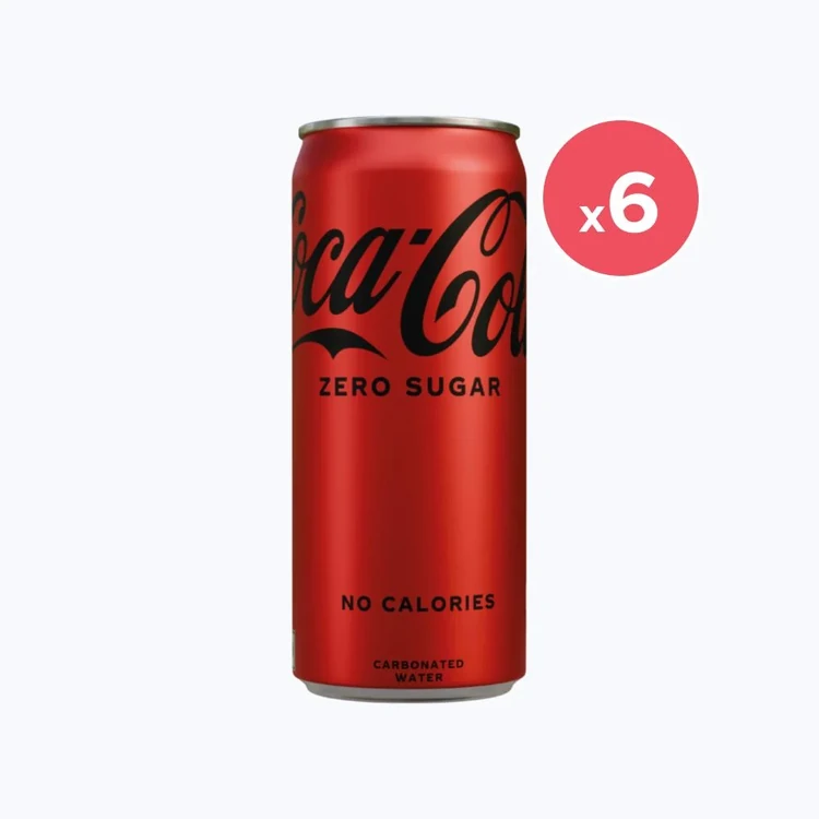 Coca-Cola Zero Sugar Soft Drink - Pack of 6
