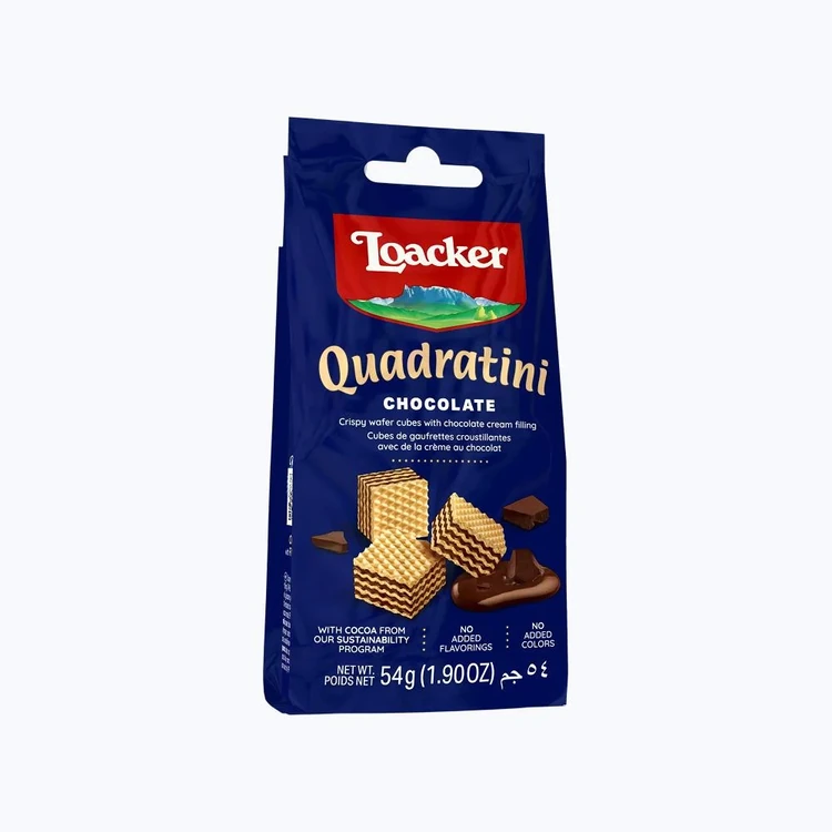 Loacker Quadratini Chocolate Wafer Cube