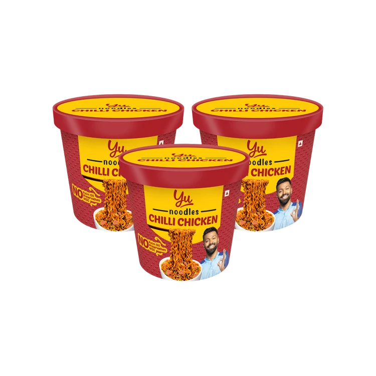Yu Chilli Chicken Instant Cup Noodles - Pack of 3