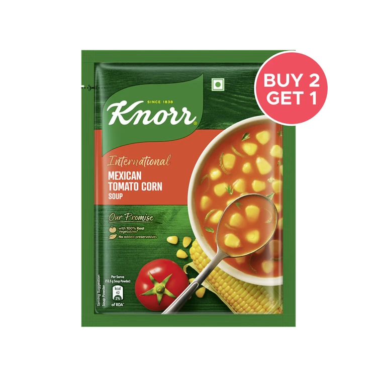 Knorr International Mexican Tomato Corn Soup with No Added Preservatives - Buy 2 Get 1 Free