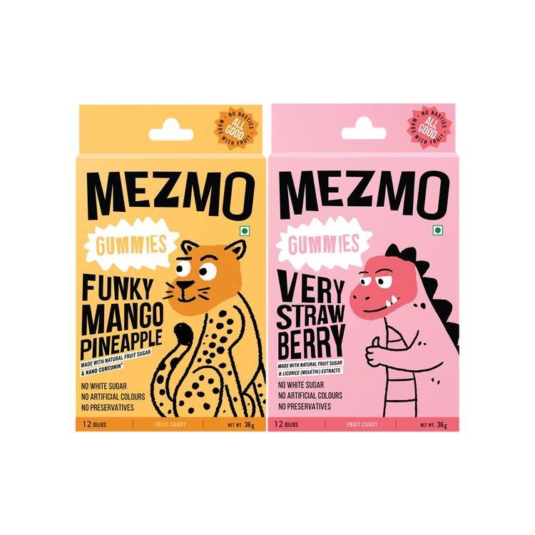 Mezmo Candy Very Strawberry & Funky Mango Pineapple Jelly Gummies