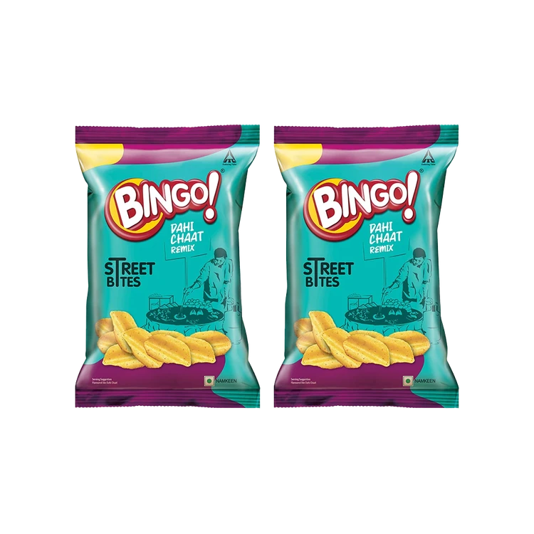 Bingo Street Bites Dahi Chaat Remix Crisps - Pack of 2