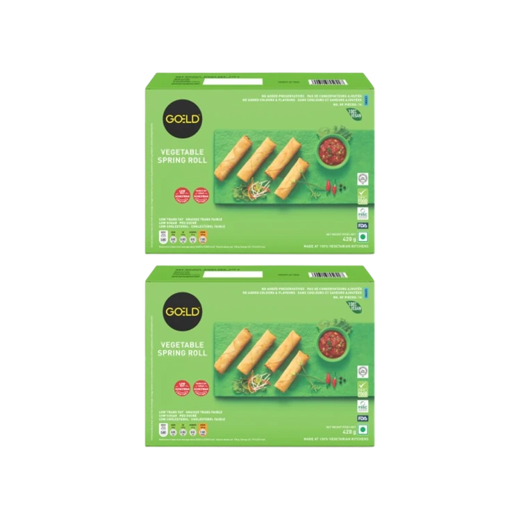 Goeld Vegetable Spring Roll (Frozen) - Pack of 2