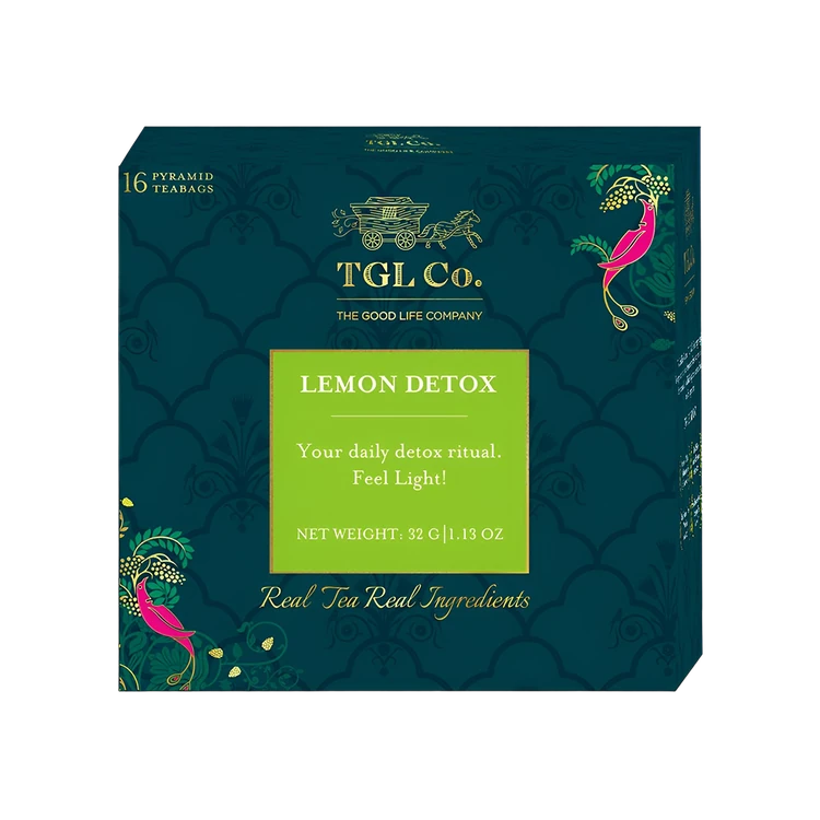 TGL Co. Lemon Detox Flavoured Green Tea Bags