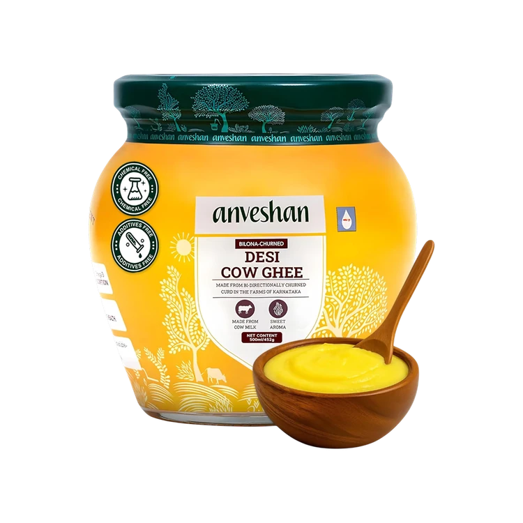 Anveshan Desi Cow A2 Ghee (Bilona Churned)