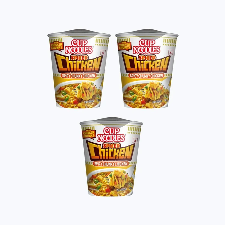 Nissin Spiced Chicken Cup Noodles - Pack of 3