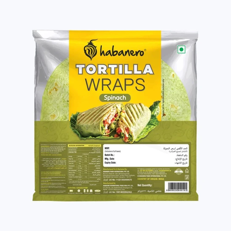 Habanero Spinach Tortilla Wraps