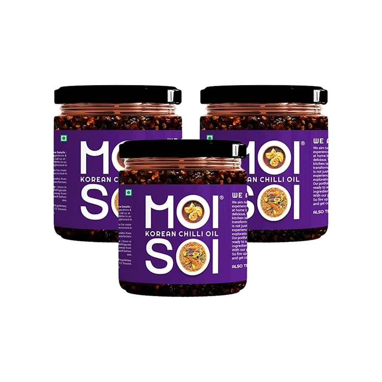 Moi Soi Korean Chilli Oil - Dip - Spread - Cook - Pack of 3