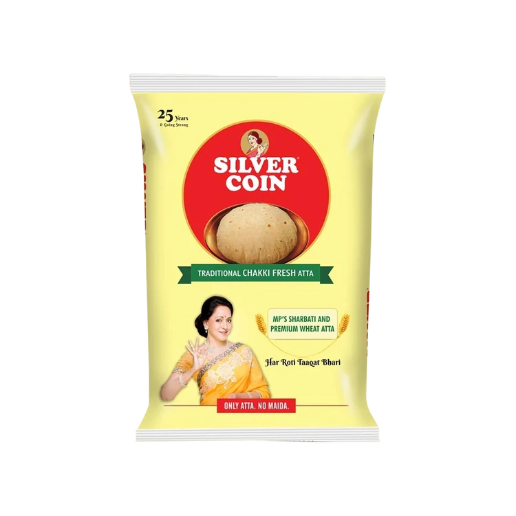 Silver Coin Traditional Chakki Fresh Atta (Godihittu)