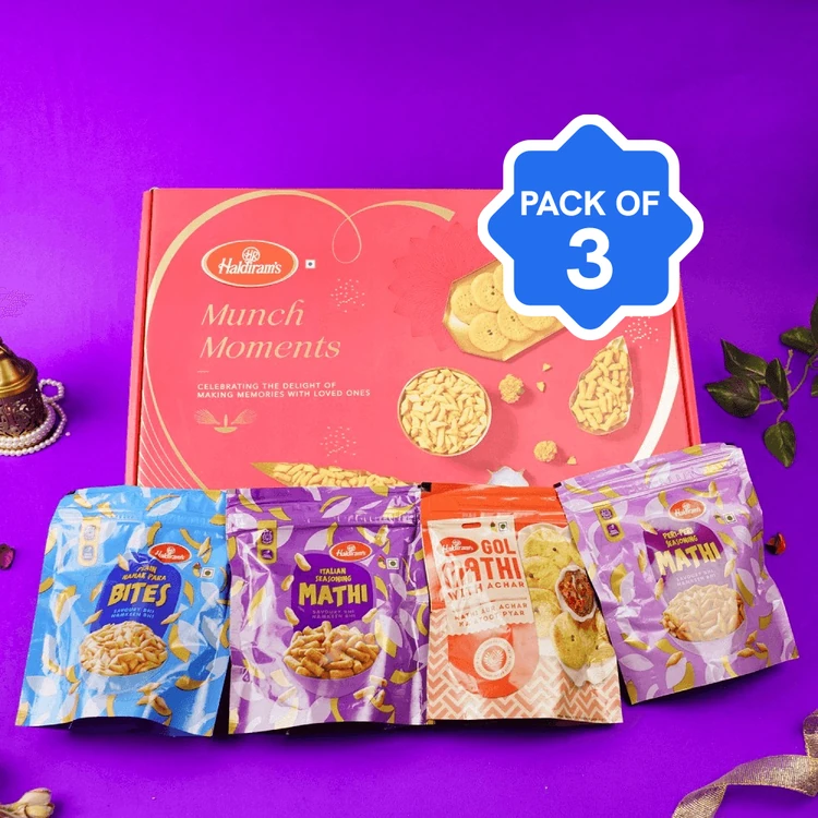 Haldiram's Munch Moments Gift Pack - Pack of 3