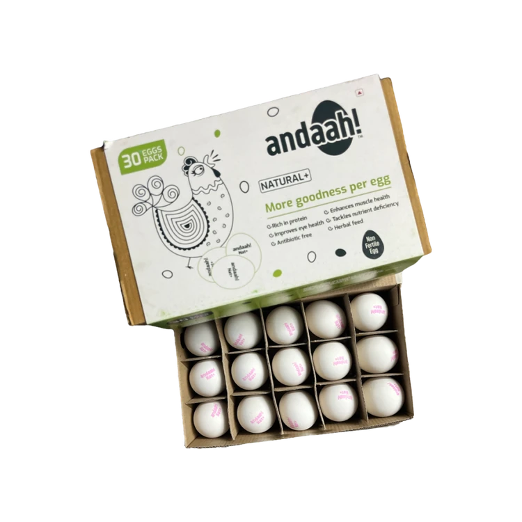 Andaah Natural+ White Protein Rich Eggs (30 pieces)