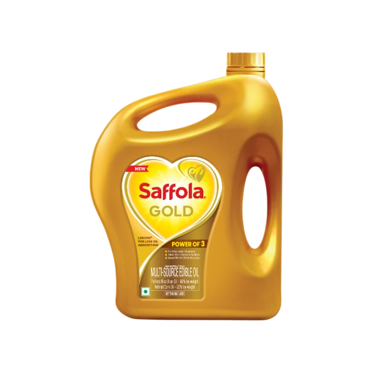 Saffola Gold Corn & Rice Bran Refined Blended Cooking Oil (Aduge Enne)