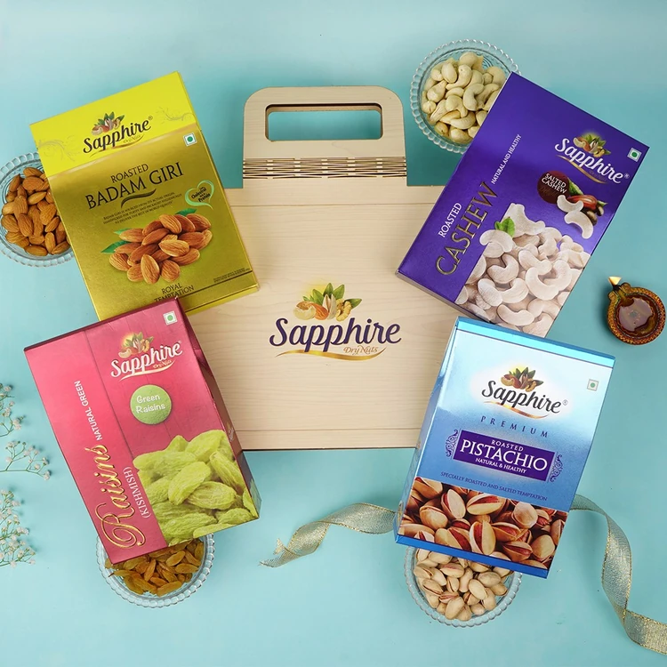 Sapphire Jewel Dry Fruits Gift Box
