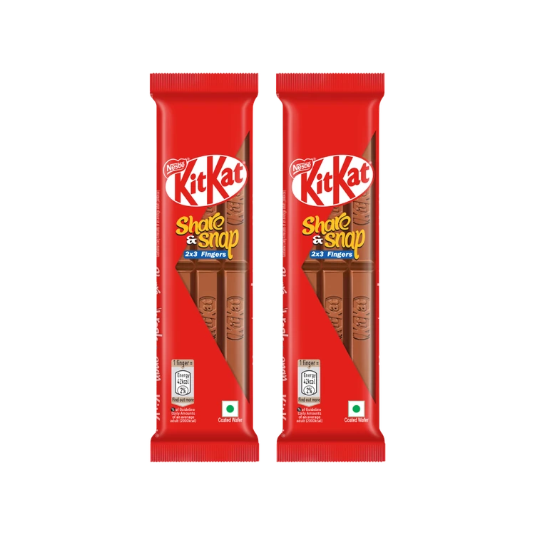 Nestle KitKat Share & Snap 2x3 Fingers Wafer Bar - Pack of 2