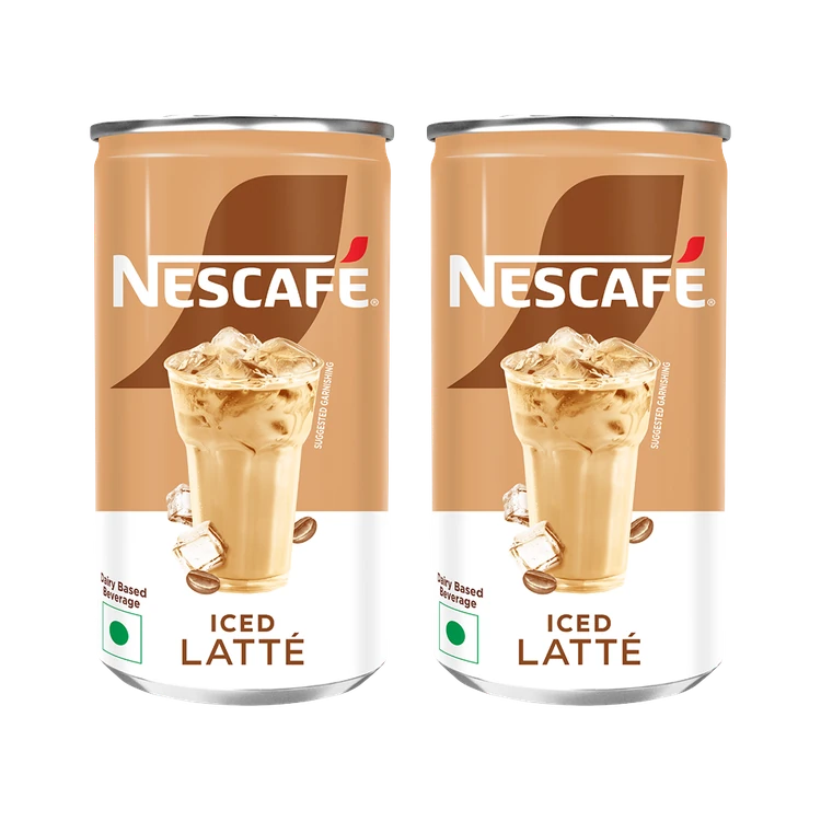 Nescafe Cafe Style Cold Coffee, Iced Latte - Pack of 2