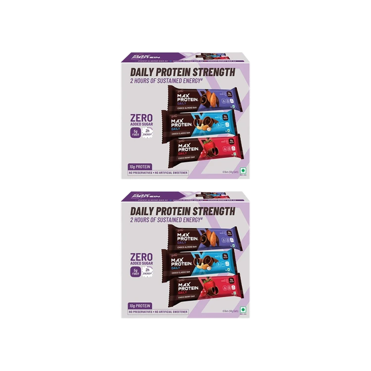 RiteBite Max Protein Daily 10 g Protein Bar Box (Assorted) - Pack of 2