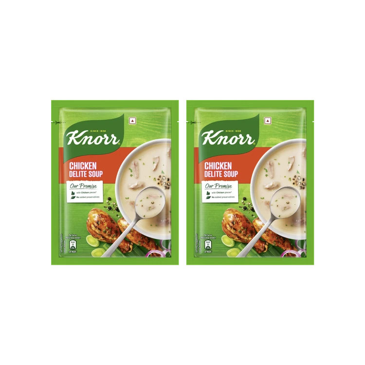 Knorr Classic Chicken Delite Soup with No Added Preservatives - Pack of 2
