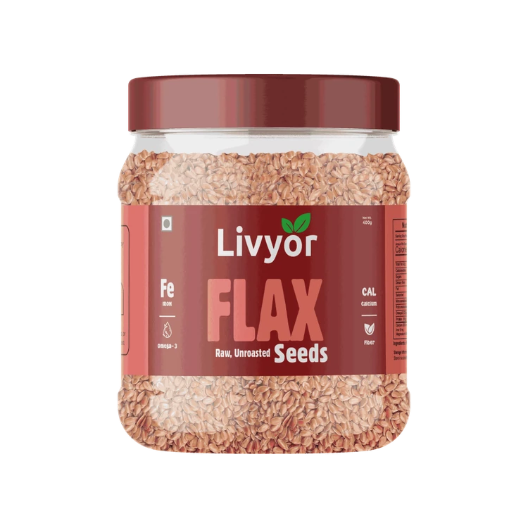 Livyor Raw Unroasted Flax Seeds (Agase Beeja)