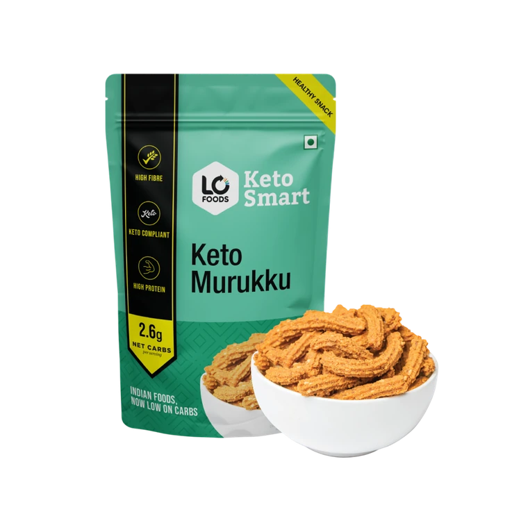 Lo! Foods Keto Murukku Chakli - Healthy Snacks Diet Namkeen