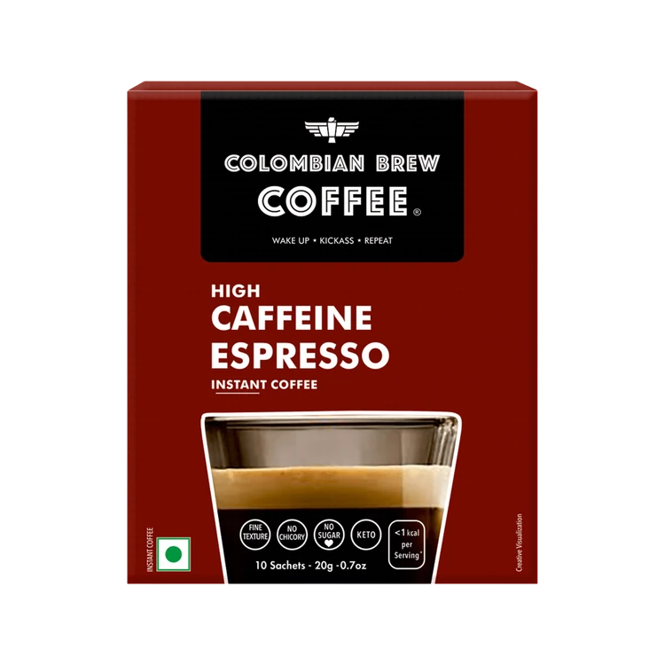 Colombian Brew Coffee High Caffeine Instant Coffee