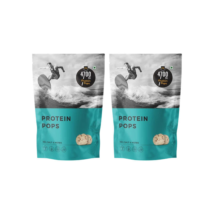 4700BC Protein Pops Makhana (Salt & Herbs) - Pack of 2