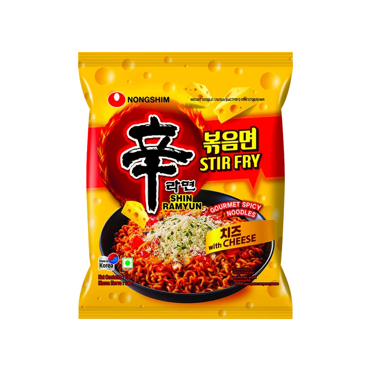 Nongshim Stir Fry Shin Ramyun Noodles With Cheese