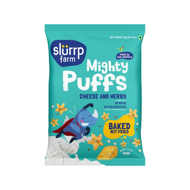Slurrp Farm Mighty Munch Cheese and Herbs Puffs