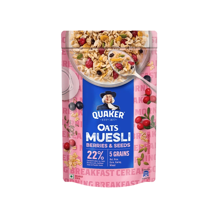 Quaker Berries & Seeds Oats Muesli