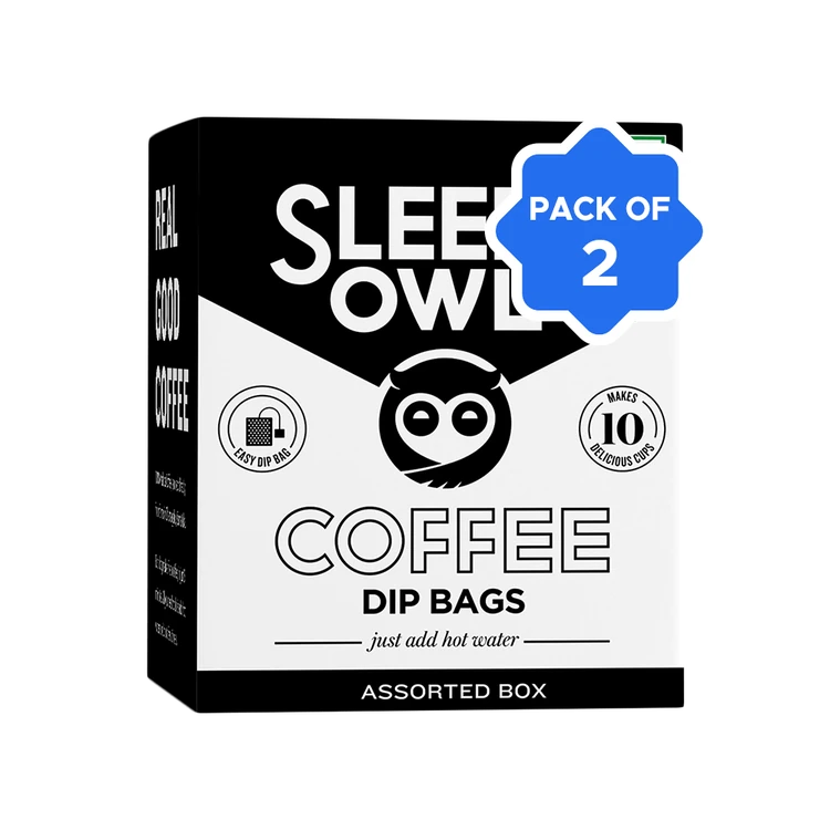Sleepy Owl Assorted Hot Brew Coffee Bags - Pack of 2