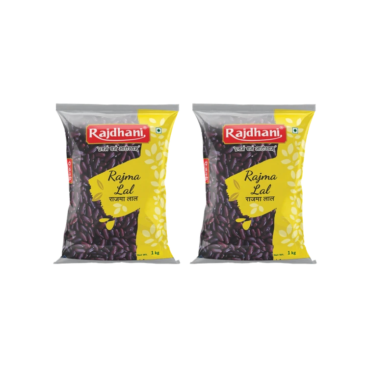 Rajdhani Red Rajma - Pack of 2 (Kempu Rajma)