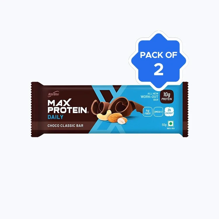RiteBite Max Protein Daily Choco Classic 10 g Protein Bar - Pack of 2