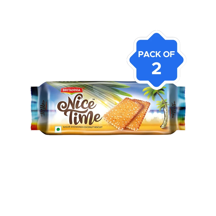 Britannia Nice Time Coconut Biscuit - Pack of 2
