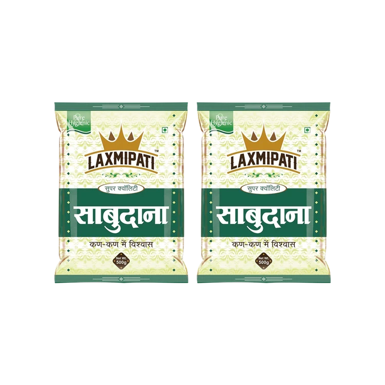 Laxmipati Small Sabudana - Super Quality - Pack of 2 (Sanna Sabakki)