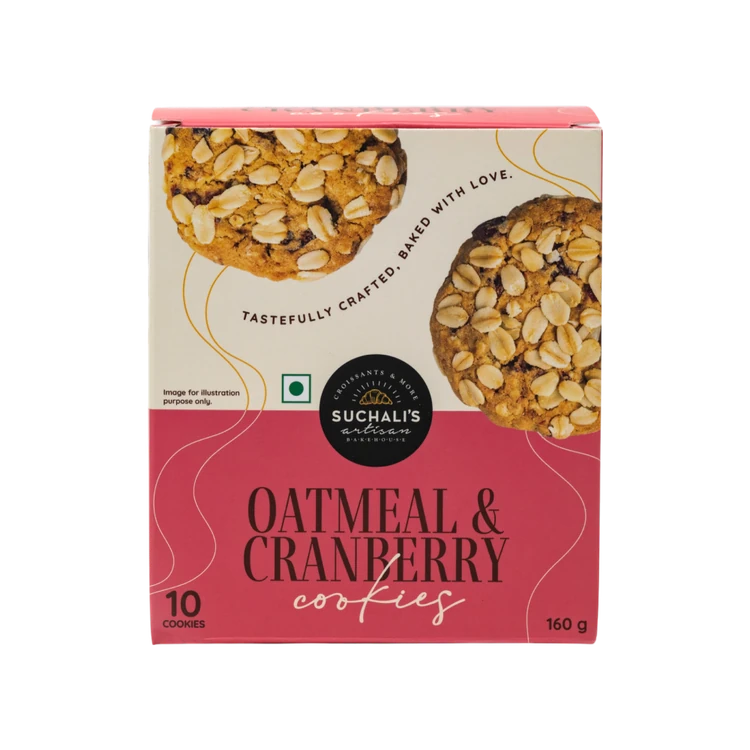 Suchali's Artisan Bakehouse Crispy Oatmeal & Cranberry Cookies