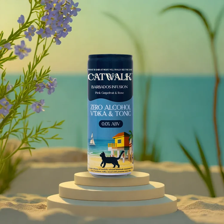 Catwalk Barbedos Infusion - Zero Alcohol Vodka & Tonic (Pink Grapefruit & Rose)