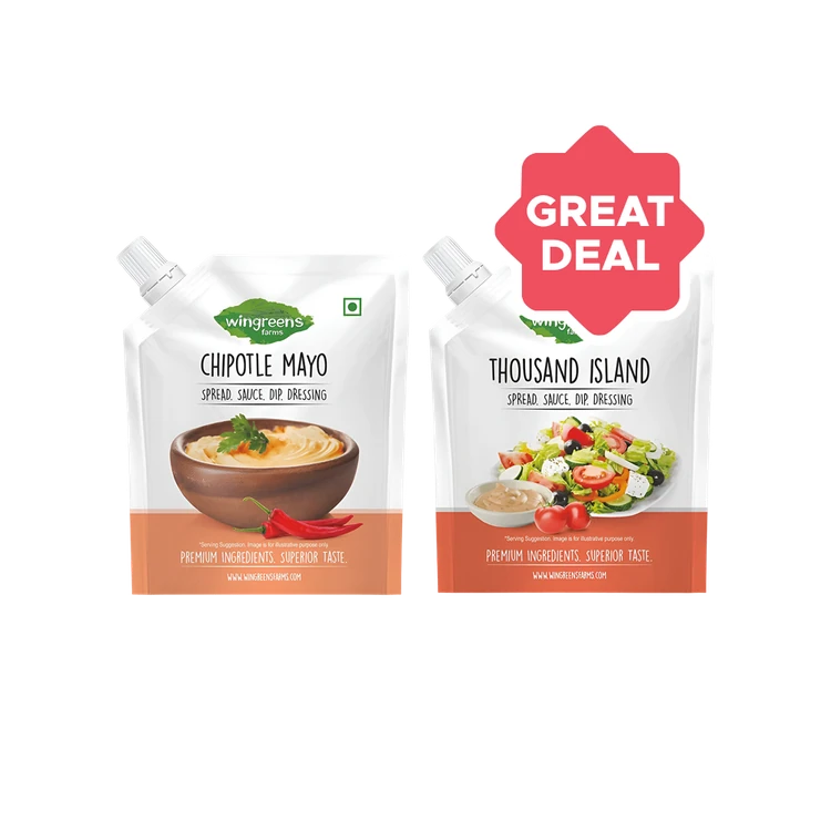 Wingreens Farms Chipotle Flavoured Mayonnaise +  Thousand Island Salad Dressing Combo