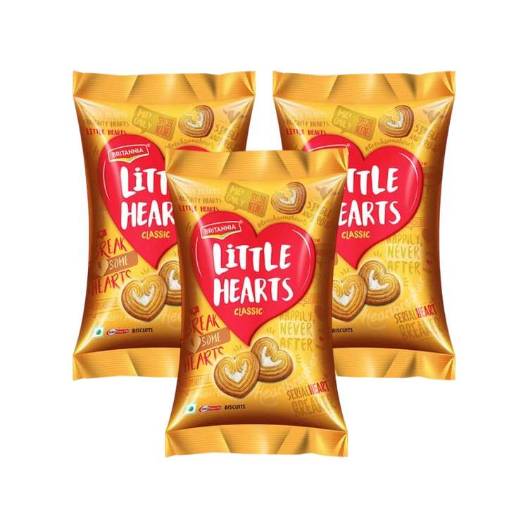 Britannia Little Hearts Classic Biscuit - Pack of 3