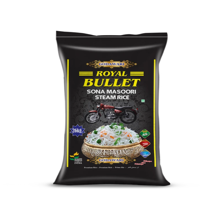 Royal Bullet Steam Sonamasuri Rice (Extra Long Grain) (Sonamasuri Akki)