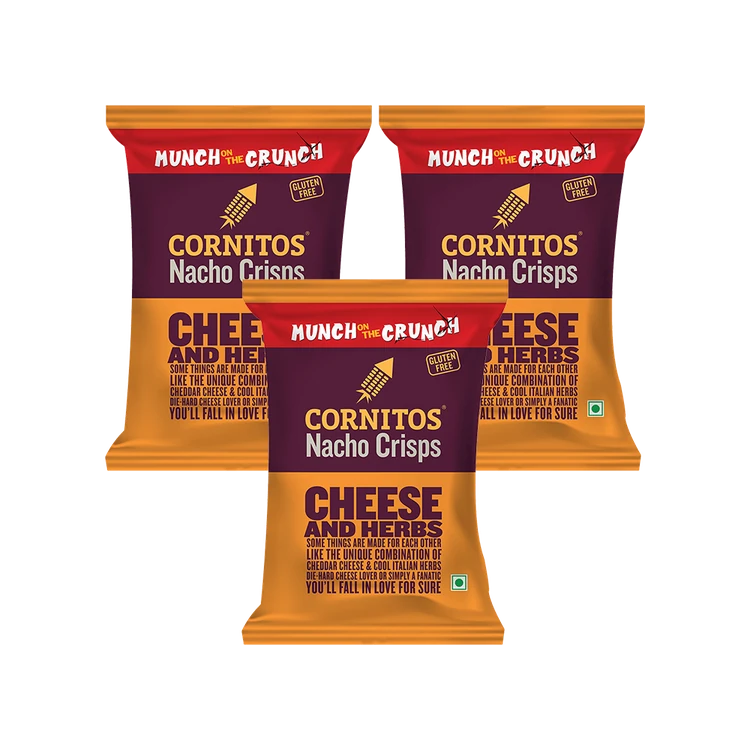 Cornitos Cheese & Herbs Nachos - Pack of 3