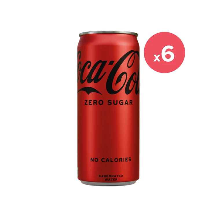 Coca-Cola Zero Sugar Soft Drink - Pack of 6