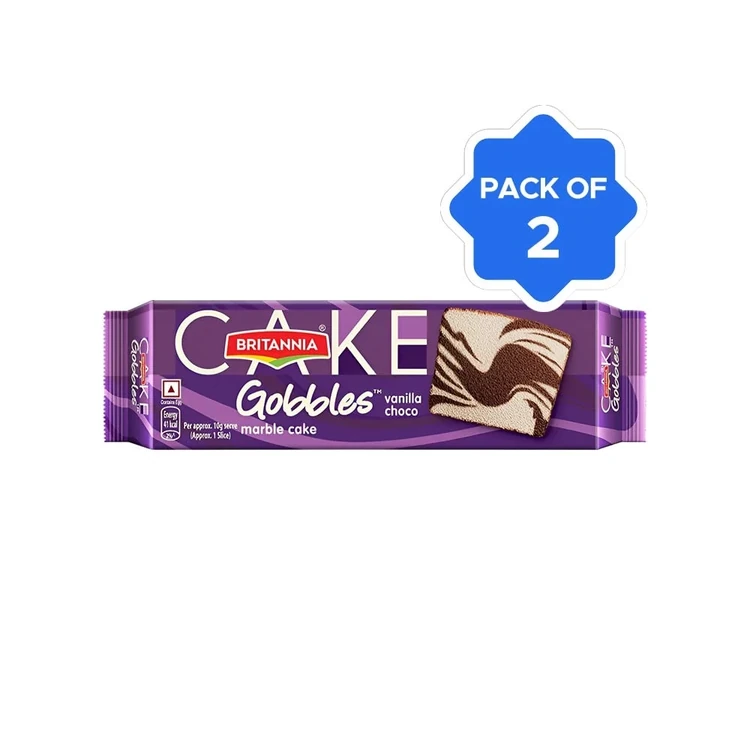 Britannia Vanilla Choco Marble Slice Cake - Pack of 2