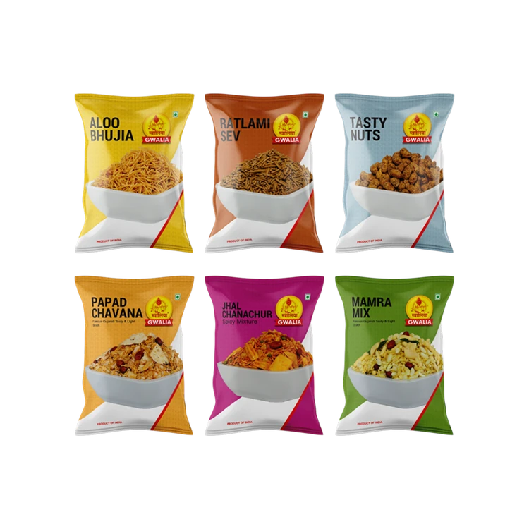 Gwalia Party Namkeen Combo Pack of 6