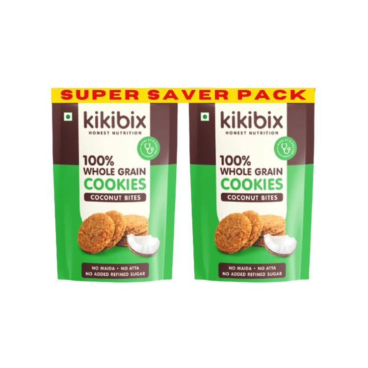 Kikibix Coconut Bites Mini Wholegrain Cookies