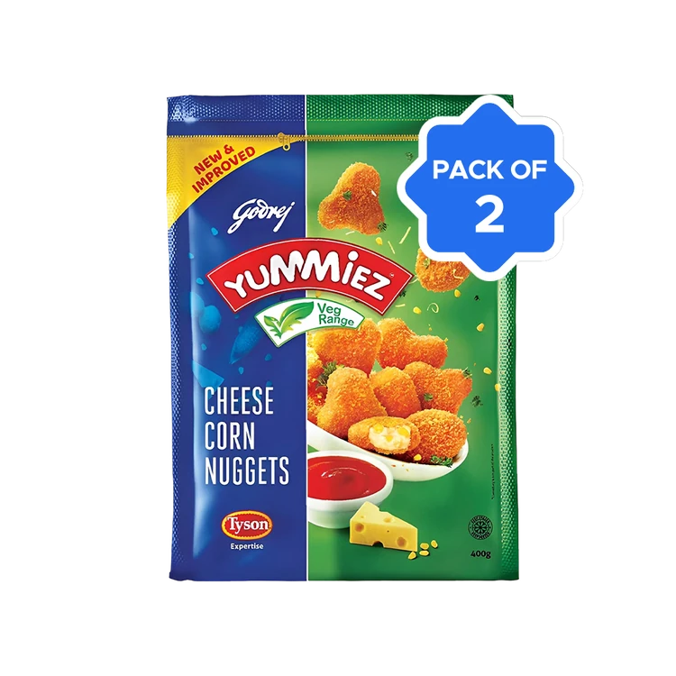 Godrej Yummiez Corn Cheese Nuggets (Frozen) - Pack of 2